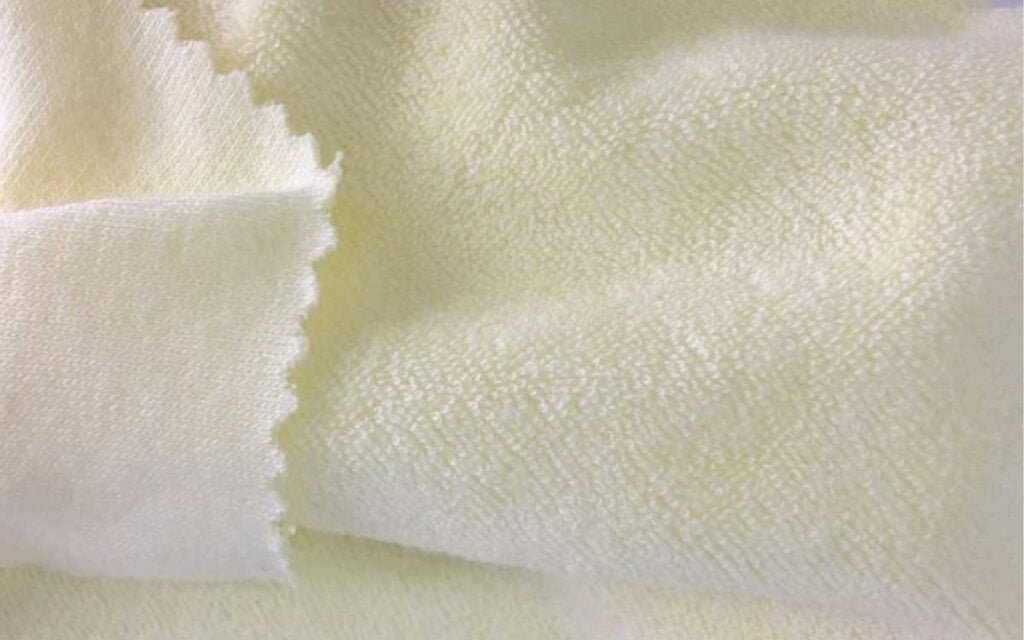 cream color bamboo loop terry fabric