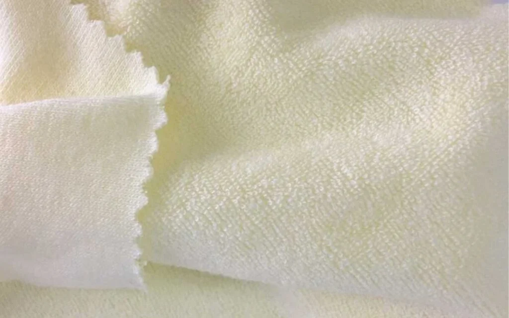 cream color bamboo loop terry fabric