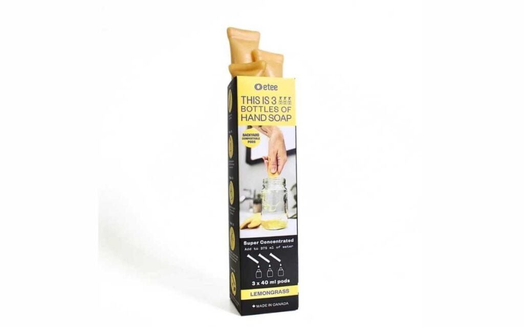 9. zero waste Etee hand soap environmentally friendly etee hand soap