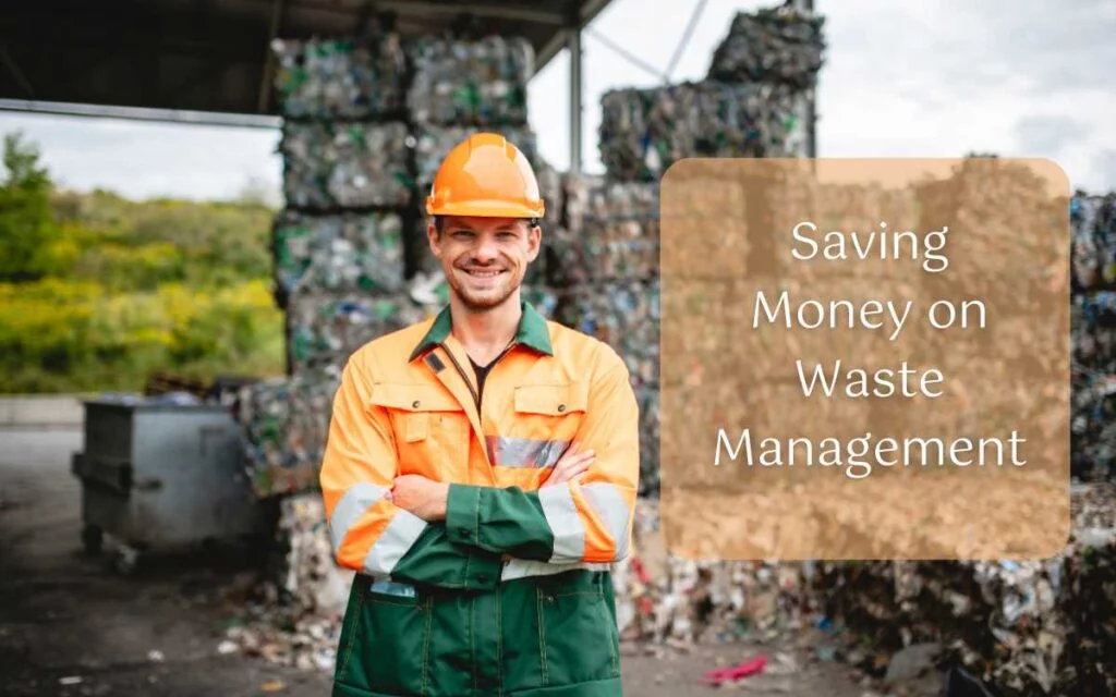 happy man saving money through waste management